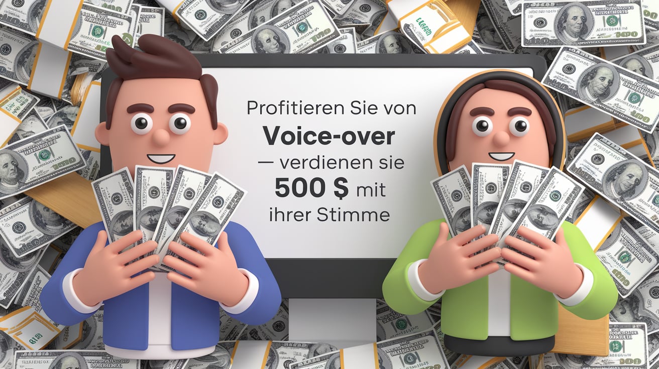 Profitieren Sie von Voice-Over – Verdienen Sie 500 $ mit Ihrer Stimme