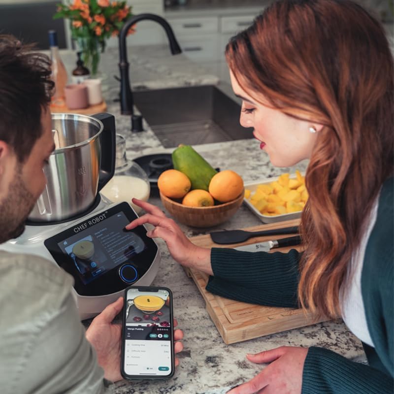 ChefRobot-UltraCook-Smart-Food-Processor-All-in-One-Auto-Kochmaschine-35-l-Kapazitat-600-Online-Rezepte-integrierte-Waage-7-Zoll-TFT-Bildschirm UltraCook Smart Food Processor All-in-One Auto-Kochmaschine, 3,5 l Kapazität, 600+ Online-Rezepte, integrierte Waage, 7-Zoll-TFT-Bildschirm, selbstreinigend, multifunktionales Küchengerät