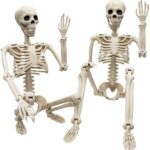 Znorso Skeleton Halloween Decorations, Realistic Full Body Movable Joints Skeleton Human Skeleton with Movable Joints for Halloween Decoration