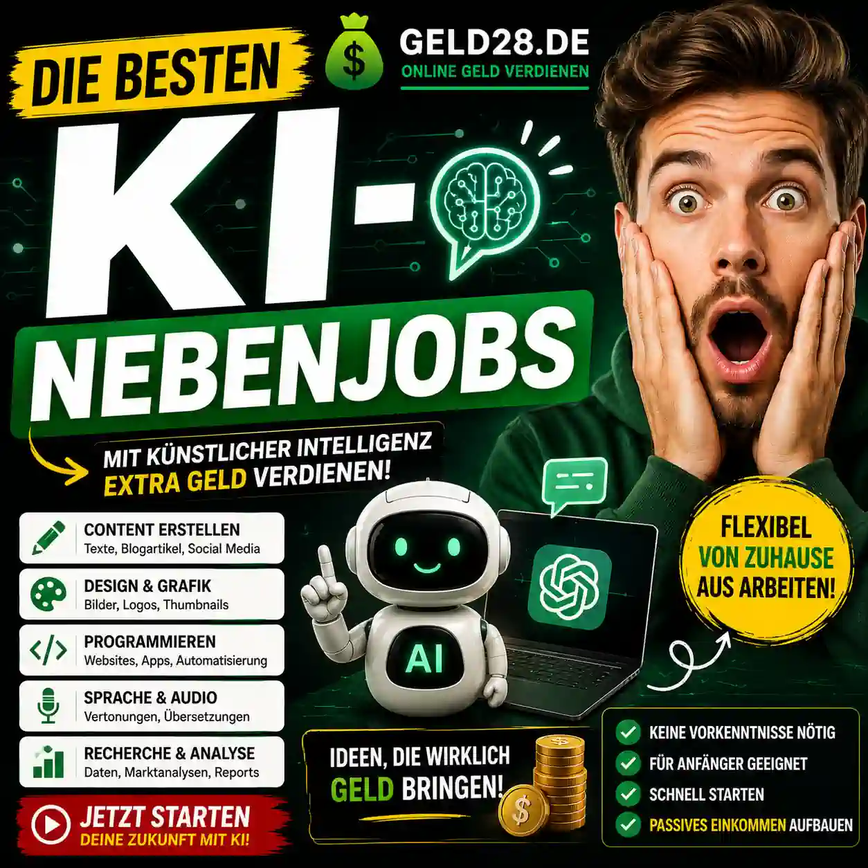 Die besten KI-Nebenjobs : 7 lukrative Wege für zusätzliches Einkommen